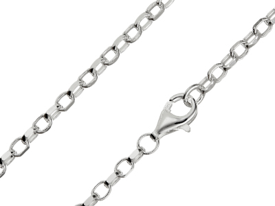 Sterling Silver 3.1mm Diamond Cut  Belcher Chain 1640cm Hallmarked, 100 Recycled Silver