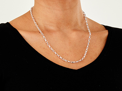 Sterling Silver 4.0mm Diamond Cut  Belcher Chain 20