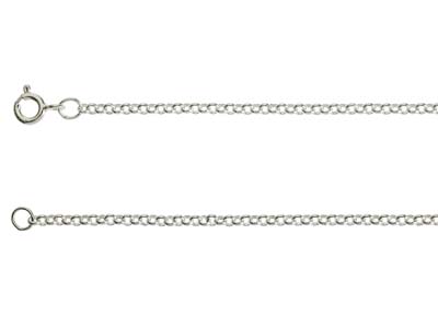 Sterling Silver 2.2mm Small Belcher Chain 18