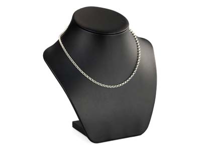 Sterling Silver 3.4mm Round Belcher Chain 16''/40cm Unhallmarked - Standard Image - 4