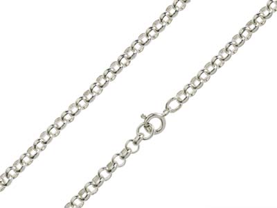 Sterling Silver 4.0mm Round Belcher Chain 16