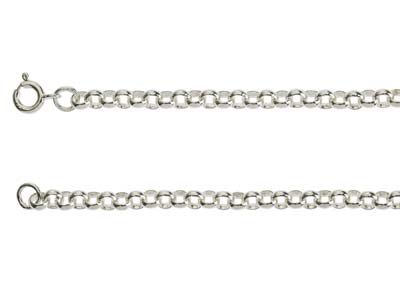 Sterling Silver 4.0mm Round Belcher Chain 16
