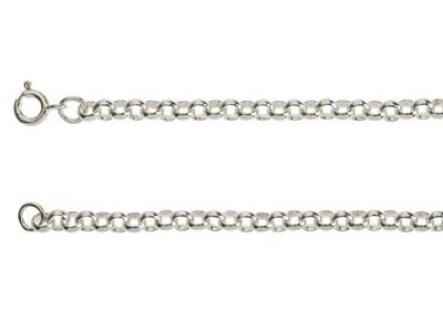 Sterling Silver 4.0mm Round Belcher Chain 18