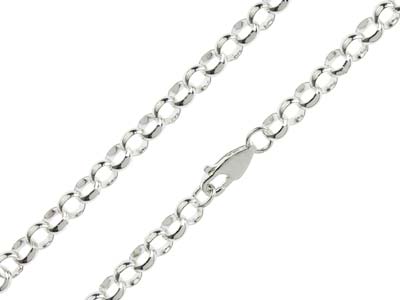 Sterling Silver 5.0mm Light Round Belcher Chain 16''/40cm Hallmarked - Standard Image - 1