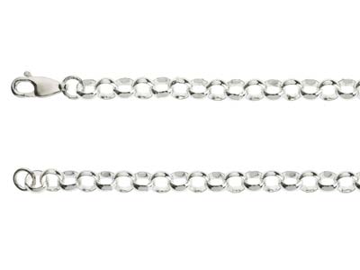 Sterling Silver 5.0mm Light Round Belcher Chain 16''/40cm Hallmarked - Standard Image - 2