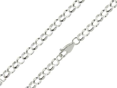 Sterling Silver 5.0mm Light Round Belcher Chain 18''/45cm Hallmarked - Standard Image - 1