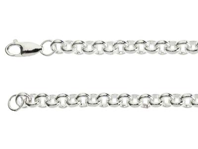 Sterling Silver 6.0mm Round Belcher Chain 18''/45cm Hallmarked - Standard Image - 2