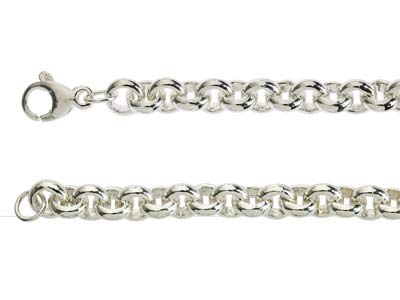 Sterling Silver 7.4mm Round Belcher Chain 16''/40cm Hallmarked - Standard Image - 2