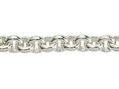 Sterling Silver 7.4mm Round Belcher Chain 16''/40cm Hallmarked - Standard Image - 3