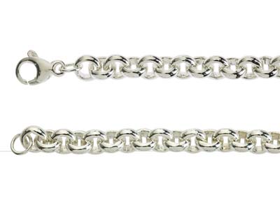 Sterling Silver 7.4mm Round Belcher Chain 18''/45cm Hallmarked - Standard Image - 2