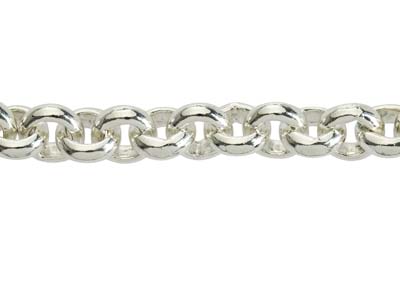 Sterling Silver 7.4mm Round Belcher Chain 18''/45cm Hallmarked - Standard Image - 3
