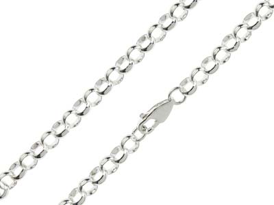 Sterling Silver 5.0mm Heavy Round Belcher Chain 18