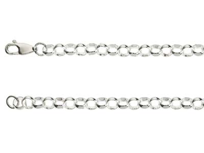 Sterling Silver 5.0mm Heavy Round Belcher Chain 18