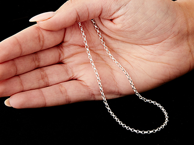 Sterling Silver 2.5mm Belcher Chain 18