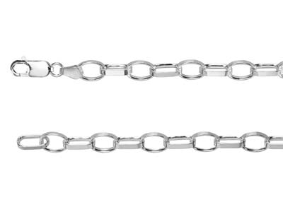 Sterling Silver 4.45mm Oval Belcher Chain 20