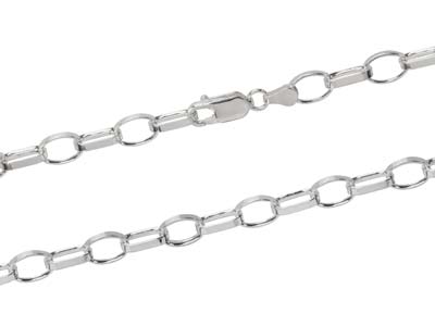 Sterling Silver 4.45mm Oval Belcher Chain 20