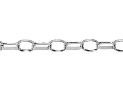 Sterling Silver 4.45mm Oval Belcher Chain 20