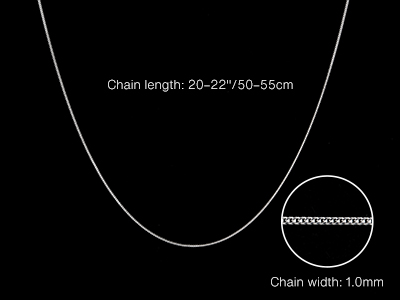 Sterling Silver 1.0mm Diamond Cut  Extendable Curb Chain              20-22