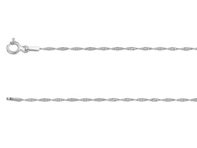 Sterling Silver 1.2mm Twisted Curb Chain 16