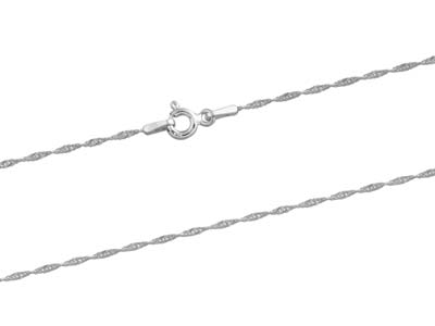 Sterling Silver 1.2mm Twisted Curb Chain 16