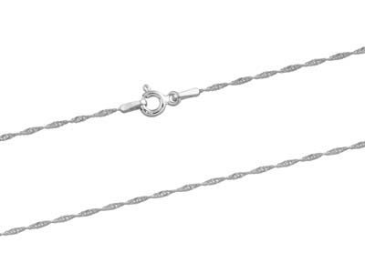 Sterling Silver 1.2mm Twisted Curb Chain 22