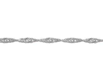 Sterling Silver 1.2mm Twisted Curb Chain 22