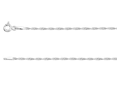 Sterling Silver 1.5mm Twisted Curb Chain 1640cm Unhallmarked 100   Recycled Silver