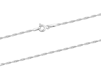 Sterling Silver 1.5mm Twisted Curb Chain 22