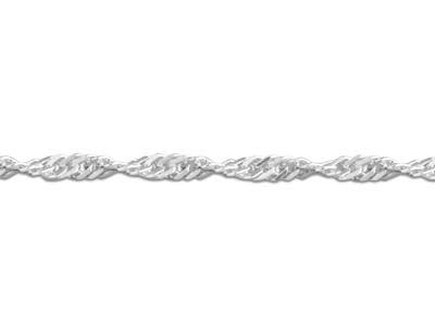 Sterling Silver 1.5mm Twisted Curb Chain 22