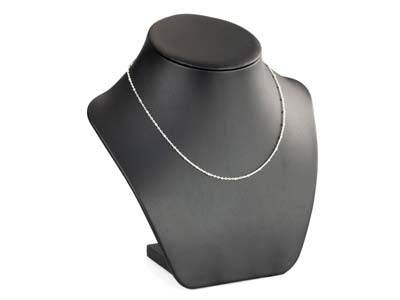 Sterling Silver 2.1mm Trace Chain  With Bead Stations 16