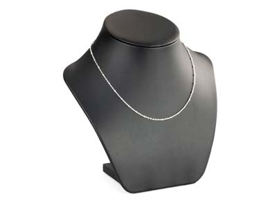 Sterling Silver 2.1mm Trace Chain  With Bead Stations 18