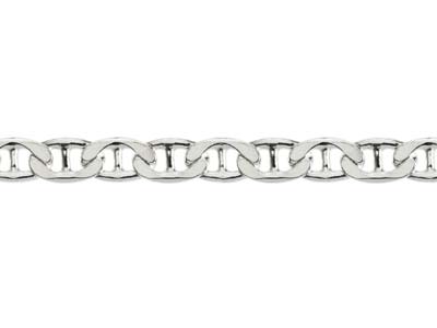Sterling Silver 3.7mm Filed Anchor Curb Chain 16