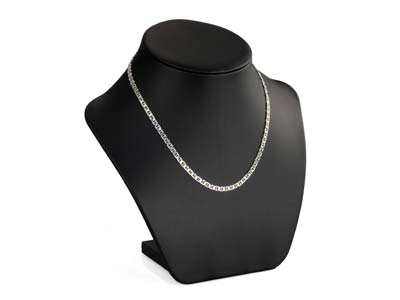 Sterling Silver 3.7mm Filed Anchor Curb Chain 16