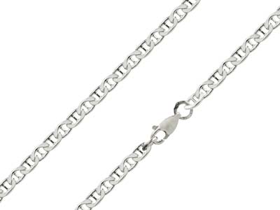 Sterling Silver 3.7mm Anchor Curb Chain 18