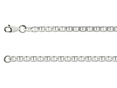 Sterling Silver 3.7mm Anchor Curb Chain 18