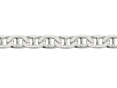 Sterling Silver 4.7mm Filed Anchor Curb Chain 18