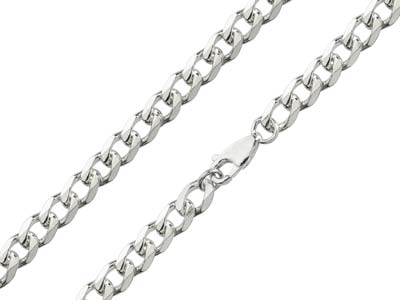 Sterling Silver 5.2mm Metric Curb Chain 18