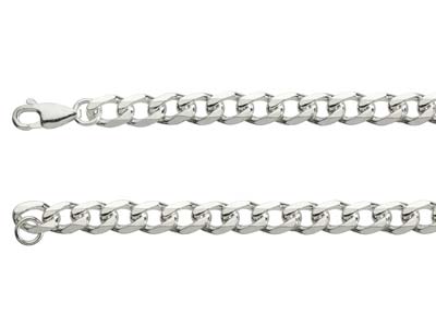 Sterling Silver 5.2mm Metric Curb Chain 18