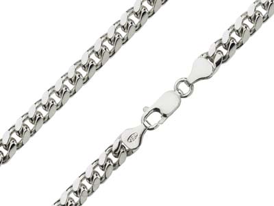 Sterling Silver 6.4mm Classic Curb Chain 20