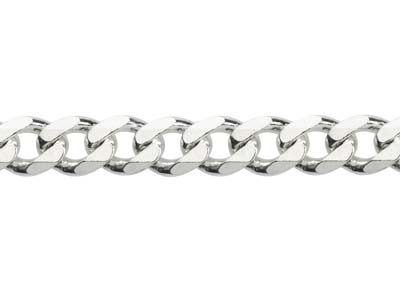 Sterling Silver 6.5mm Diamond Cut Metric Curb Chain 18''/45cm Hallmarked - Standard Image - 3