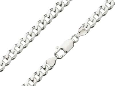 Sterling Silver 6.5mm Metric Curb  Chain 2050cm Hallmarked