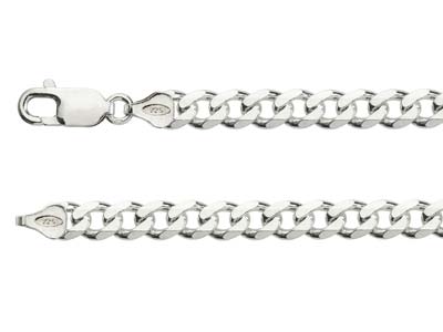 Sterling Silver 6.5mm Metric Curb  Chain 20