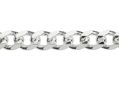 Sterling Silver 7.6mm Diamond Cut Metric Curb Chain 20''/50cm Hallmarked - Standard Image - 3