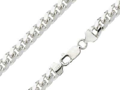 Sterling Silver 8.3mm Classic Curb Chain 18