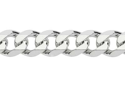 Sterling Silver 9.2mm Metric Curb Chain 18