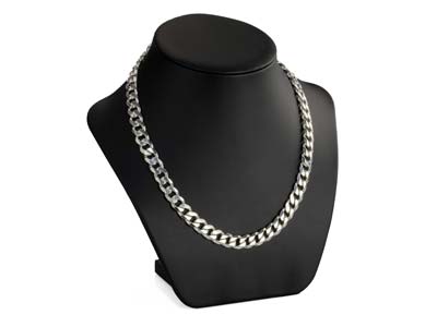 Sterling Silver 9.2mm Metric Curb Chain 18