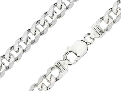Sterling Silver 9.2mm Metric Curb Chain 20
