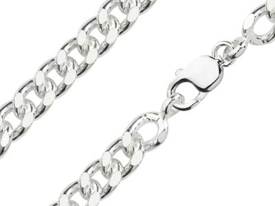 Sterling Silver 10.3mm Curb Chain  1845cm Hallmarked