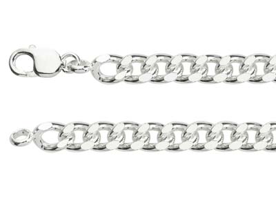 Sterling Silver 10.3mm Curb Chain  18