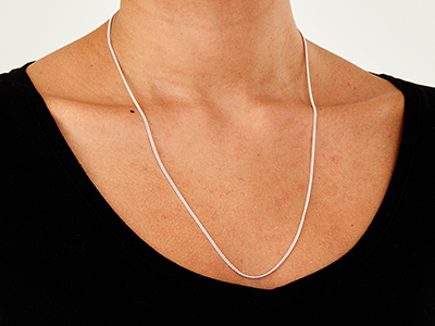 Sterling Silver 1.7mm Curb Chain    22